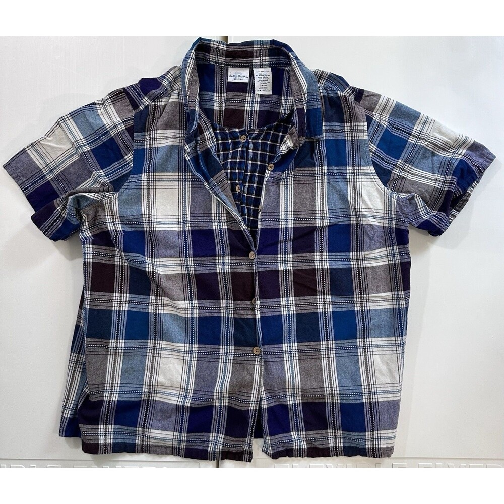 Vintage 90s Bobbie Brooks Plaid Shirt Womens 22W 24W Layered Top